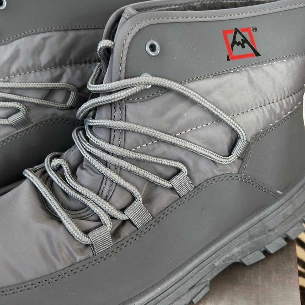 Avalanche Hiking Boots Grey Himalaya Lace Up Comfort Sherpa Lined Women’s 11 New - Picture 3 of 11